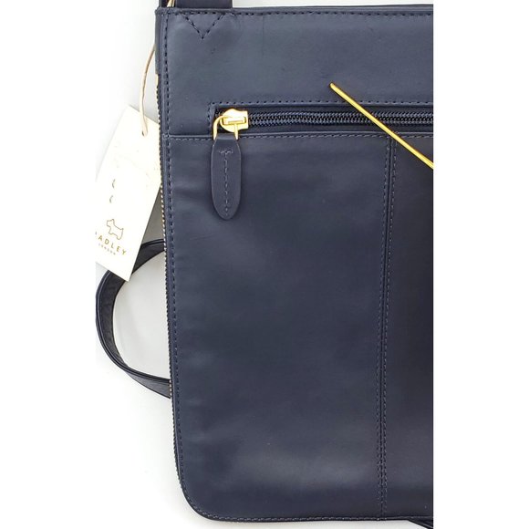 New Radley London Blue Leather Pockets Medium Zip Around Pocket $158.00 - Picture 9 of 10